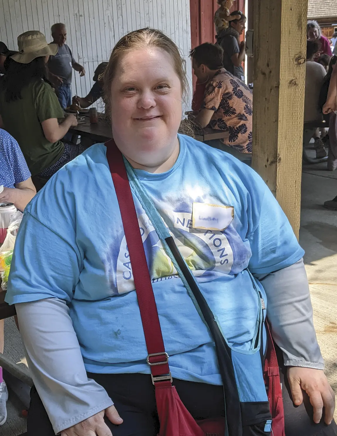 Lindsey at the company picnic