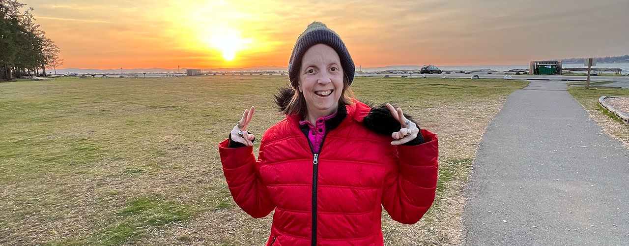 Residential program. Enjoying the sunset at the Birch Bay State Park.